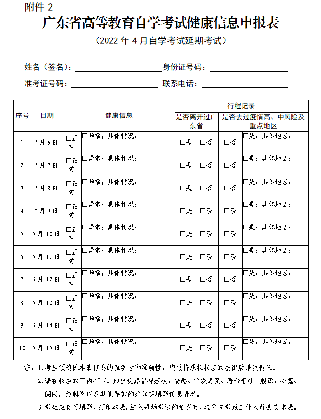 深圳2022年4月自学考试延期考试疫情防控温馨提示(图3)